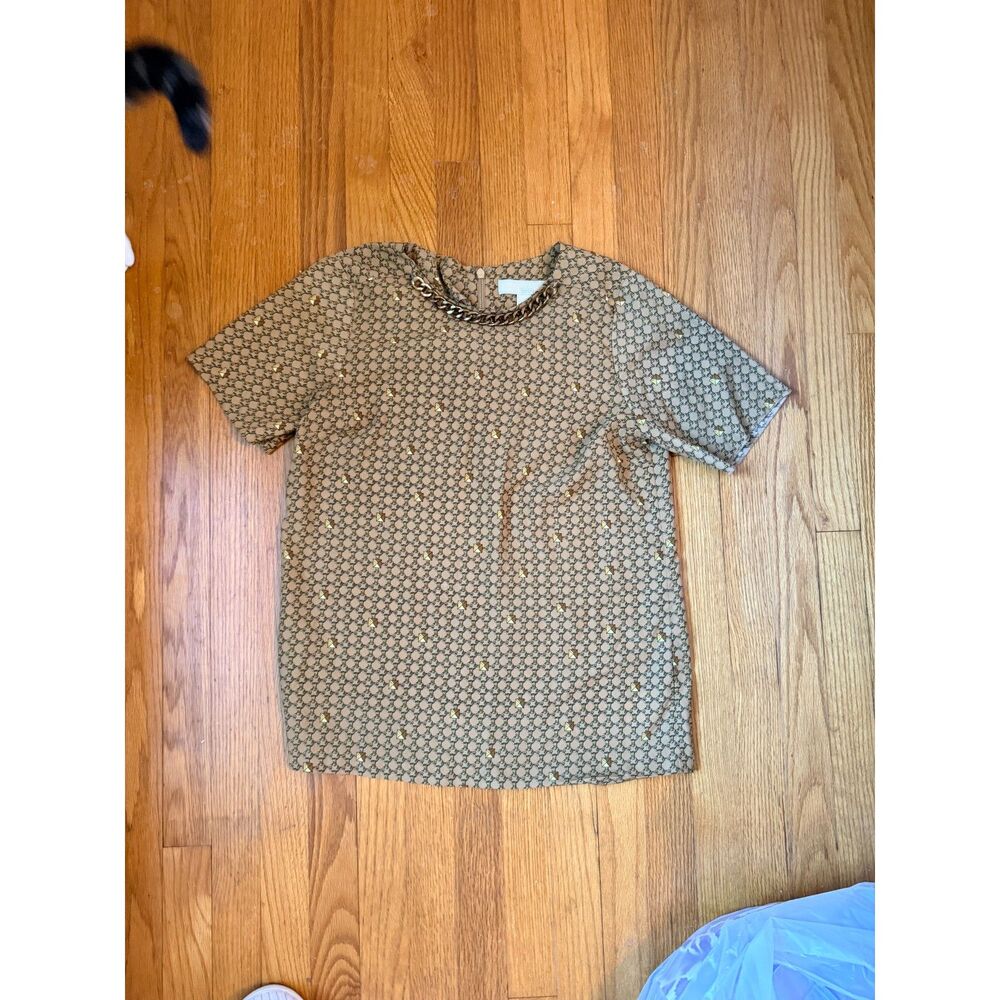 MICHAEL Michael Kors Chain Neck Studded Top Size 6
